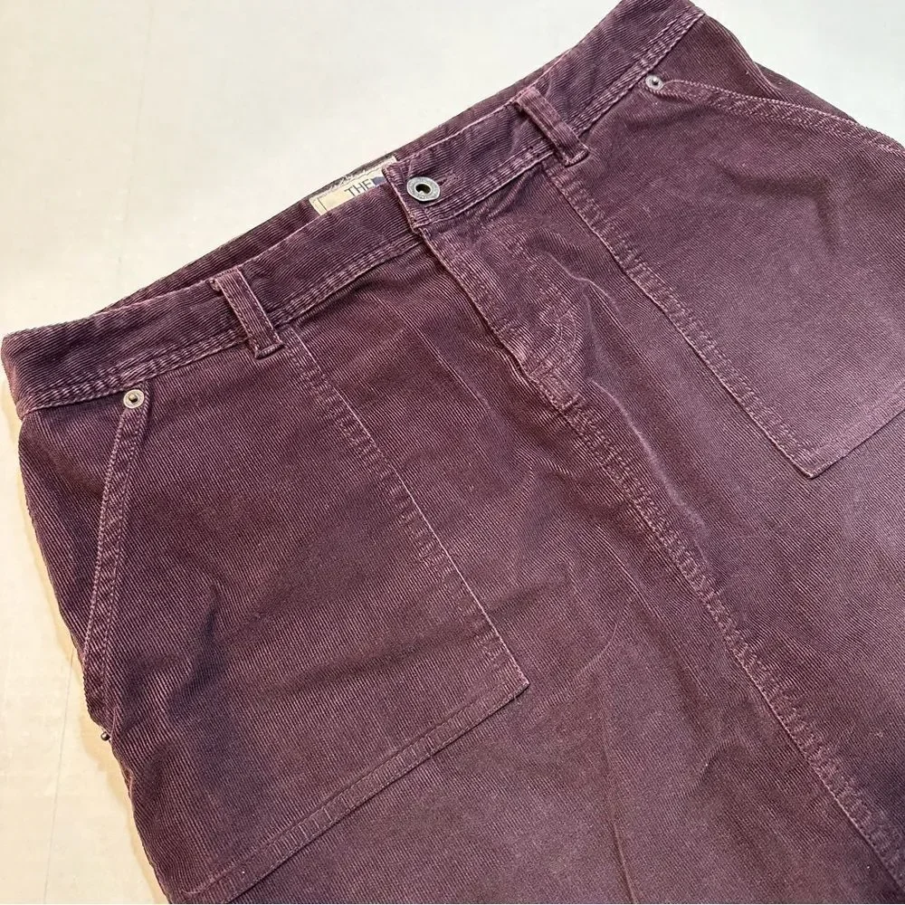 The North Face Corduroy Skirt Dark Purple Straight Pencil Knee Length Size S